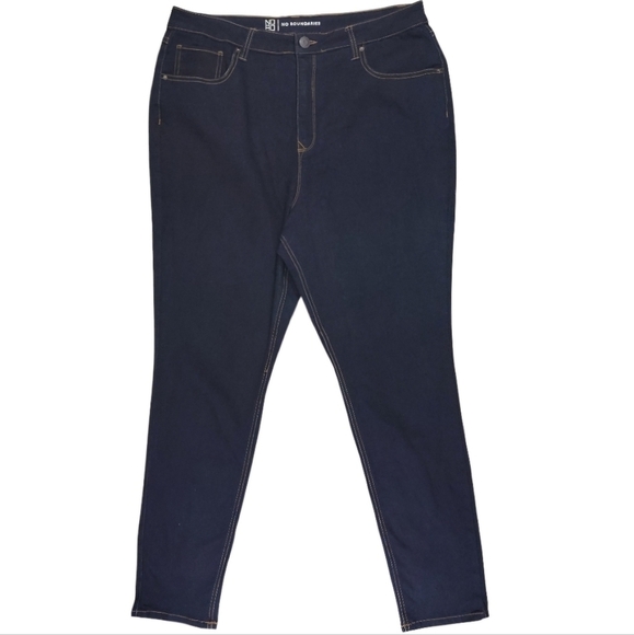 No Boundaries Womens High-Rise Dark Wash Skinny Jeans Size 19 - Picture 1 of 11